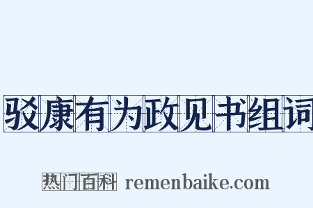 驳康有为政见书组词是什么意思的图片